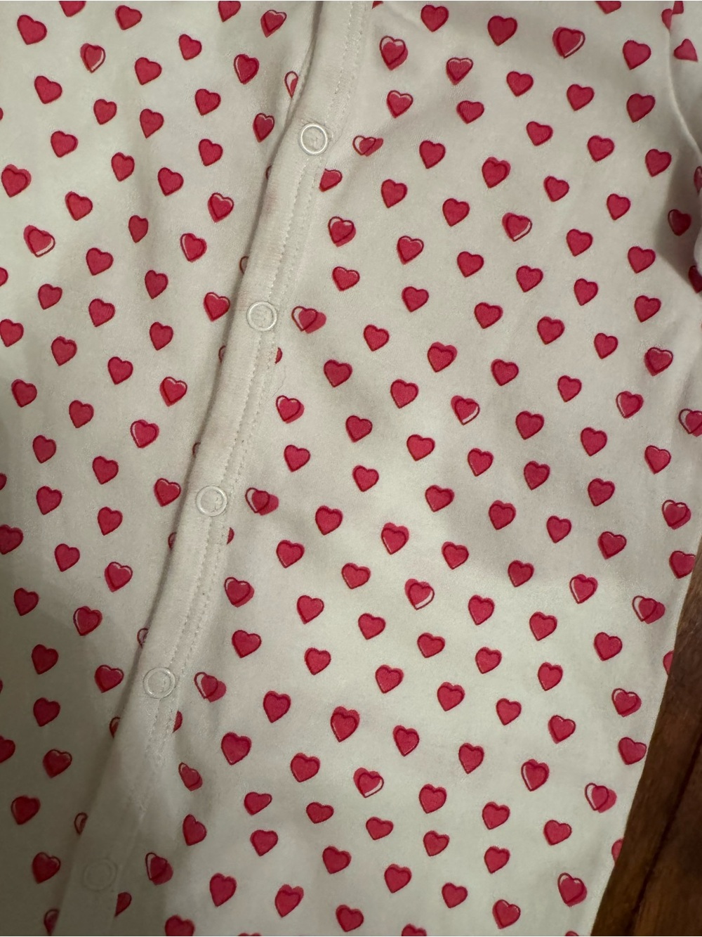 Roller Rabbit White Onesie with Pink Heart Print